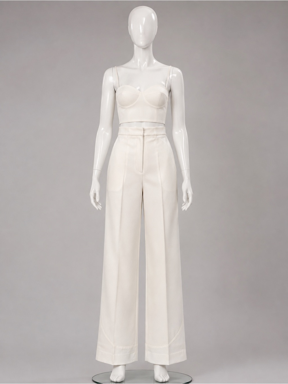 Stella McCartney Off-White Wide-Leg Trousers